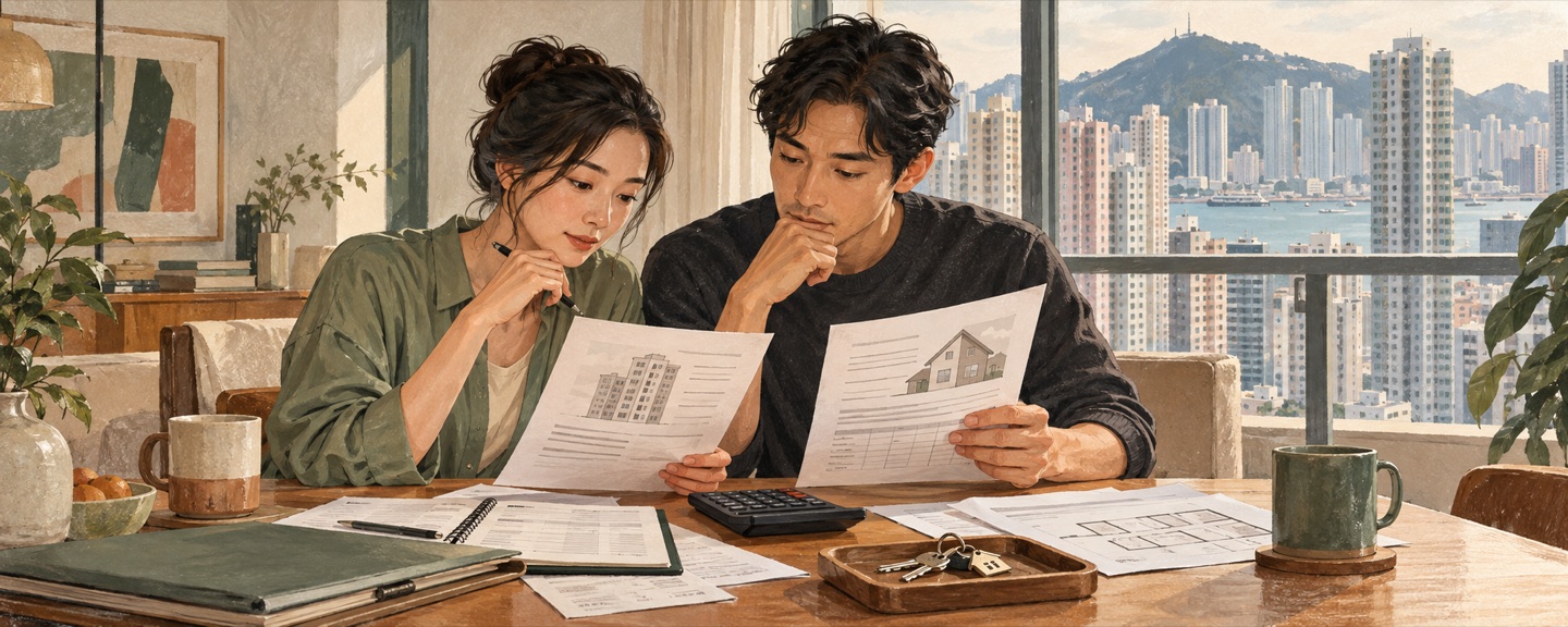 A Hong Kong household compares a rental budget with home ownership costs